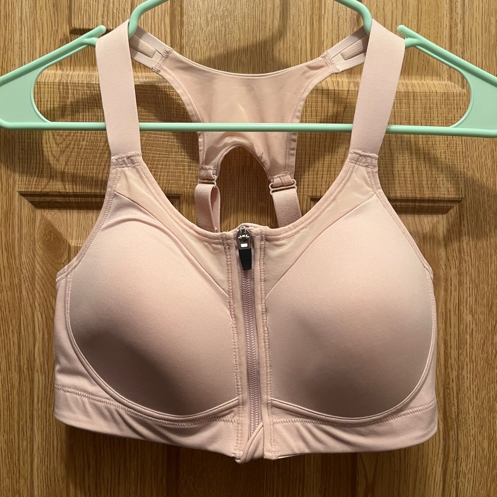 CALIA by Carrie Underwood Blush Zip-Front Sports Bra